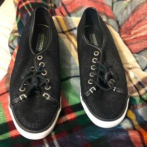 Sperry top-sister, black&white, size 8 woman’s